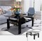 Modern Furniture 2-Layer Coffee Table Side End Table Rectangular Tempered Glass